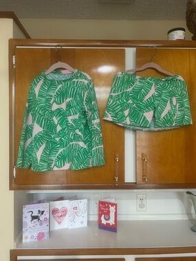 Lilly Pulitzer 4" Riv Cover-Up Shorts and the Parigi Skort Romper Sz 14 Girls